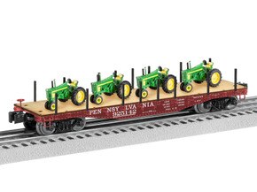 Pennsylvania 40' Flatcar w/ John Deere Tractor Load